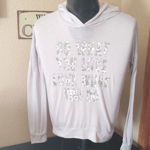 Wallflower long sleeve hooded shirt Size S